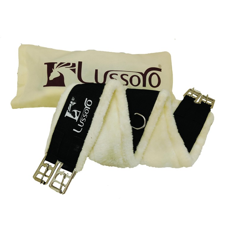Lussoro - Cincha inglesa para caballo con forro polar ligero