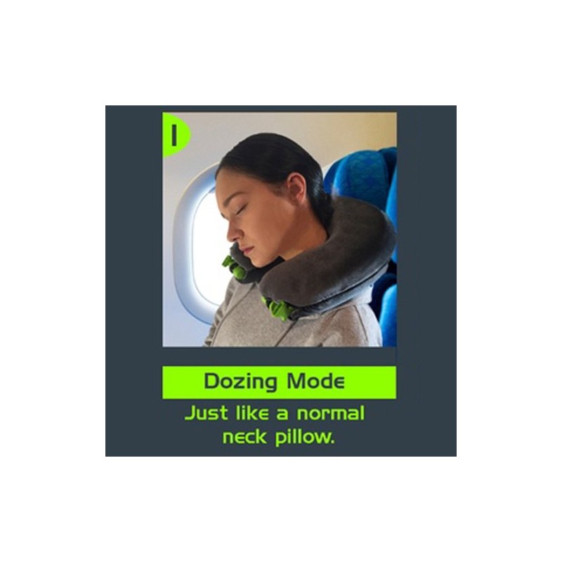 FaceCradle Adjustable Travel Pillow, Multiple Uses and Modes, Ergonomic, Black