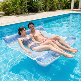 Ninonly Float, Water Hammock, Pool for Adults, Water Net, Load Capacity 396.9 lbs (180 kg), Playing in Water, Heat Protection, Unisex, 51.2 x 47.2 inches (130 x 120 cm) (Starry Sky Pattern)