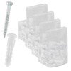 Zorfeter 22Pcs 3/8 Mirror Holder Clips, Crystal Clear Plastic Mirror