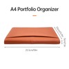 Zippered Padfolio A4 PU Leather Portfolio Organizer with Calculator for