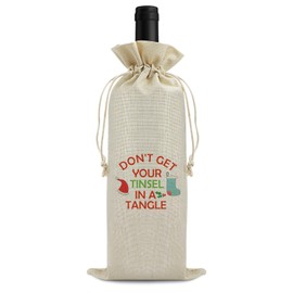 Christmas Wine Gift Bag Funny Christmas Gift for Friends Sister Daughter Son Christmas Gift Ideas Reusable Wine Bottle Bag Christmas Party Supplies Birthday Wedding Thanksgiving Gift Wine Wrapping Bag