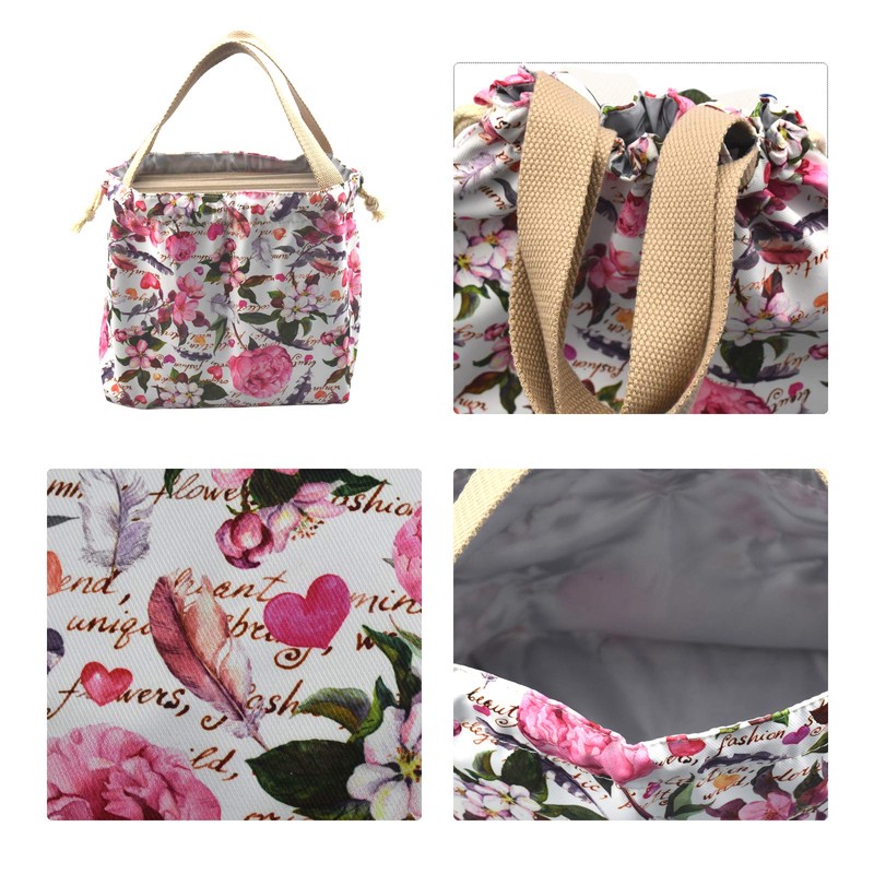 Enyuwlcm Mini bolsa de almuerzo reutilizable pequeña linda bolsa de