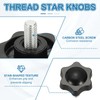 PATIKIL M6 x 20mm Thread Star Knobs, 6Pcs Plastic Star