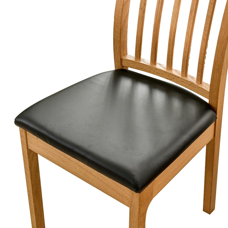 MUKA 4pcs Waterproof PU Leather Dining Chair Seat Covers Removable