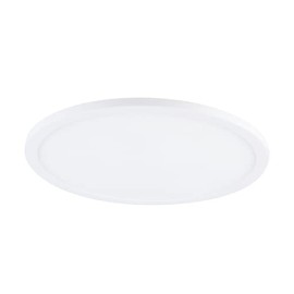 EGLO Fueva Flex LED Recessed Spotlight, Diameter 22.5 cm, Spotlight for Universal Hole Sizes, Aluminium in White with Plastic Light Surface, Flat Recessed Light, Low Installation Depth 25 mm, Warm