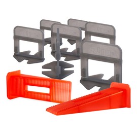 Emaistore Tile Leveling System (3/16 Inch) – 300 Tile Spacers & 300 Reusable Wedges – Perfect for Smooth, Seamless Floor & Wall Tile Installation – 5mm Ceramic & Stone Spacers