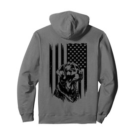American Flag Labrador Retriever Dog Pullover Hoodie