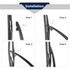 X AUTOHAUX Car Rear Windshield Wiper Blade Arm Set 265mm