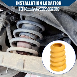 Hihaha No.4834132053 Suspension Strut Bumper Bump Stop for Toyota Camry 1997-2011 / Inner Jounce Bumper Buffer/Durable Rubber / 1 Pcs Yellow