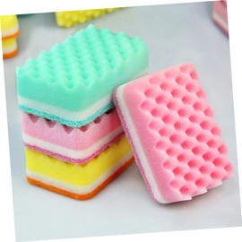 Gatuida 10pcs High Density Wave Cleaning Sponges Non-Scratch Dish Sponges for Kitchen Bathroom Quick-Drying Design Random Colors for Versatile Use