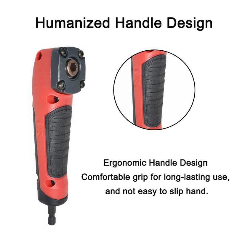 Orange, Right Angle Attachment Electric Screwdriver Repair Tool, 90 Degree