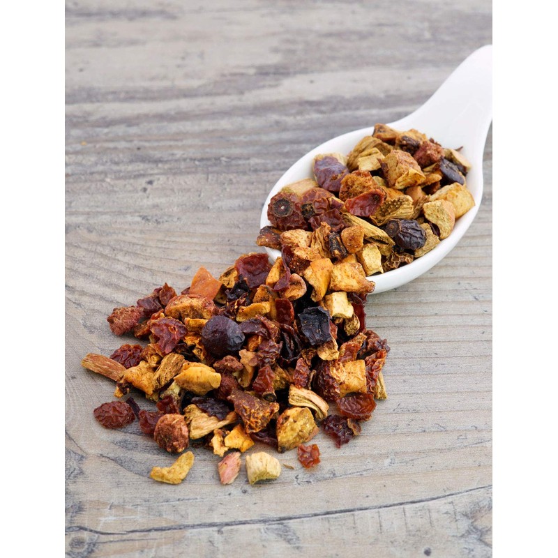 Fruit Tea Loose Strawberry Vanilla Rhubarb Apple, Rose Hips, Strawberry,