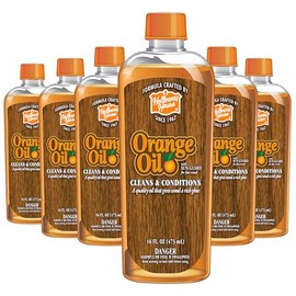 Holloway House Orange Oil Cleaner 16oz, 6Pk w/Sun-Guard for Fine Wood | Cleans & Conditions | Removes Soap Scum from Shower Doors, Stainless, Tile & Sinks | Natural Oil That Gives Wood a Rich Glow