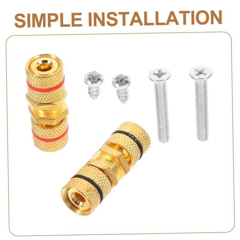 Outanaya Speaker Wall Plate with Dual Banana Binding Posts Easy