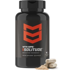 MTN OPS Solitude High-Altitude Performance, Adaptogenic Complex - Reishi Mushroom & Milk Thistle, Altitude Complex - Golden Root, Schisandra and Grapeseed Extracts, 25 Servings, Veggie Capsules