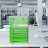P.I.T. Mini Green Tool Box, Portable 5-Drawer Micro Roll Cab