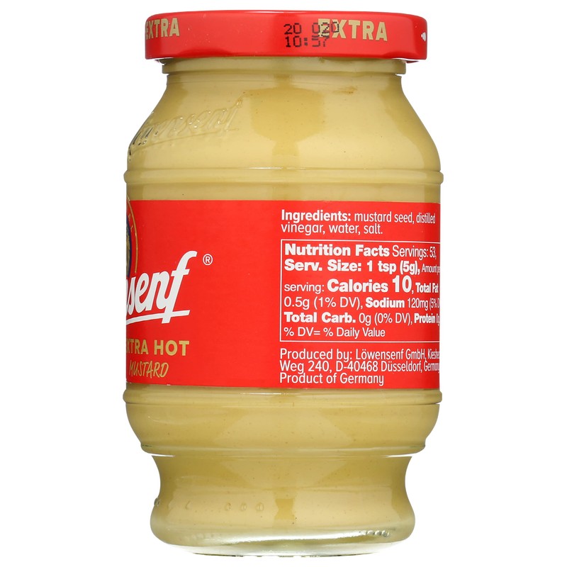 Loewensenf Extra Hot German Mustard, 9.3 Ounces (Pack Of 6)