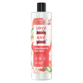 Love Beauty and Planet Plant-Based Body Wash Smooth & Renew White Peach & Aloe Vera No Sulfate Cleansers, Cruelty Free, 92% Naturally Derived 20 oz