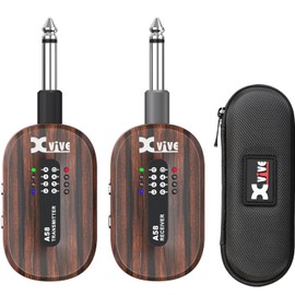 Xvive A58 Wireless Guitar System 5.8G Set with Transmitter and Receiver for Guitar with Active or Passive Pickup(Rosewood)