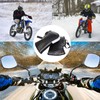Bike Handlebar Mittens Waterproof Motorcycle Gloves Winter Thermal Windproof PU