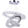 diisunbihuo LED Chandeliers Modern Crystal 3 Rings Ceiling Lighting Fixture