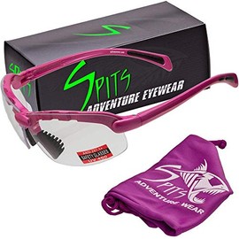 Spits Eyewear Top Or Bottom Bifocal Safety Glasses (Frame Color: Pink, Magnifier: 2.50 TOP Clear)