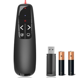 Wireless PowerPoint Remote Presentation Clicker, USB Wireless Presenter Remote-Clicker for Laptop Presentations Remote, USB Wireless Presenter Remote, Ergonomic Design - Universal Compatibility