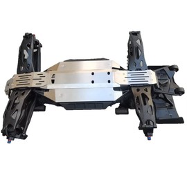Stainless Steel Chassis Armor Skid Plate Chassis Protector Guard Plate Hollow Version 5pcs for Traxxas 1/6 XRT