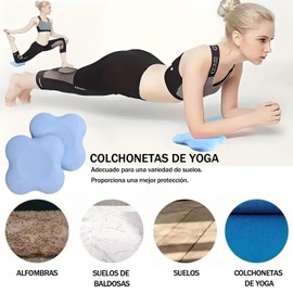 2 Rodilleras De Yoga,Almohadilla De Espuma Antideslizante Tapete Yoga Grueso Para Rodillas, Codos, Muñecas, Manos, Pilates Y Ejercicios De Rodillas, Apoyos Y Accesorios Para Fitness (Púrpura claro A)