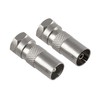 POPPSTAR 2 x SAT Adaptor Coaxial Antenna F Connector 1