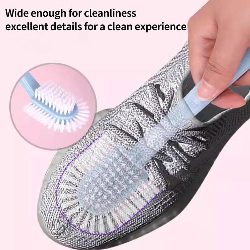 NILLOS Professional Shoe Brush, 3 PCS Portable Cleaning Brush Shoe