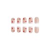 24Pcs French Tips Press on Nails Short Square Valentines Fake