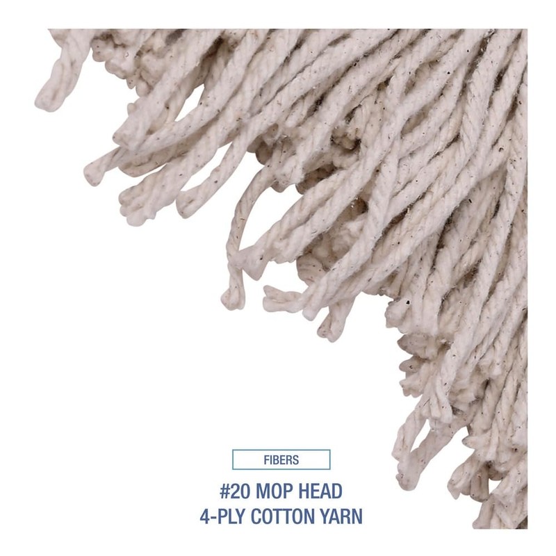 Boardwalk 120C Deck Mop, 54" Wooden Handle, 20oz Cotton Fiber