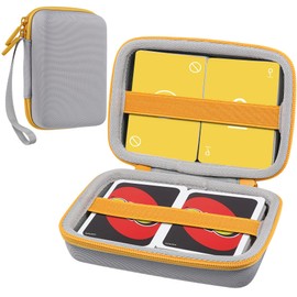 Aenllosi Hard Case Compatible with UNO Card Game, Case for Game Card Game for the Family, White (Bag Only)