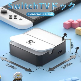 Switch Dock, Iesooy Switch, OLED Charging Stand, Supports Youtube Video Playback, 4K-1080P Output, 100 Mbps LAN Port, 100 W PD Rapid Charging, 3 USB Ports