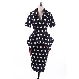 CosplayDiy the Other Mother Costume Beldam Cosplay Costume Unifrom Polka Dot Pencil Dress S