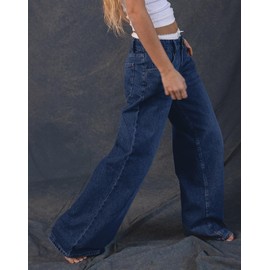 EMMIOL Oversized Jeans for Women High Waist Y2K Jeans Wide Leg Baggy Cargo Pants Casual Loose Boyfriends Trousers Vintage Streetwear