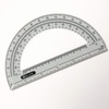 BAZIC Protractor Semicircular 6 Inch 180 Degrees, Plastic Math Protractors,