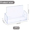 2 Pack Clear Acrylic Business Card Holder Stand – Desktop