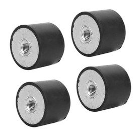 CENPEK 4pcs 30 x 30mm M8 Thread Female Rubber Mounts,Vibration Isolators, Replaces Anti Vibration Pads Flat Silentblock Base Block