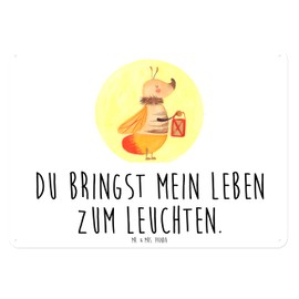 Mr. & Mrs. Panda DIN A6 Blechschild Glühwürmchen - Geschenk, Deko Schild, Tiere, Tiermotive, Türschild, Wandschild, lustige Sprüche, Geschenk Schild,
