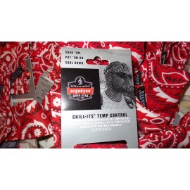ERGODYNE 11 Pack NEW ERGODYNE CHILL-ITS RED BANDANA