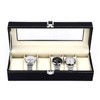 Watch Organizer 6 Slot Dustproof Moistureproof Transparent Window Watch Display
