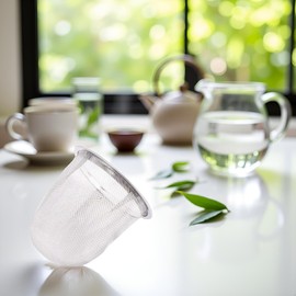 1pc Silver Reusable Stainless Steel Tea Infuser Mesh Strainer, Metal Teapot Replacement Mesh Strainer Insert, Tea Steeper Basket Filter for Teapot,Mug,Cup,Tea Strainers and Filters 6cm