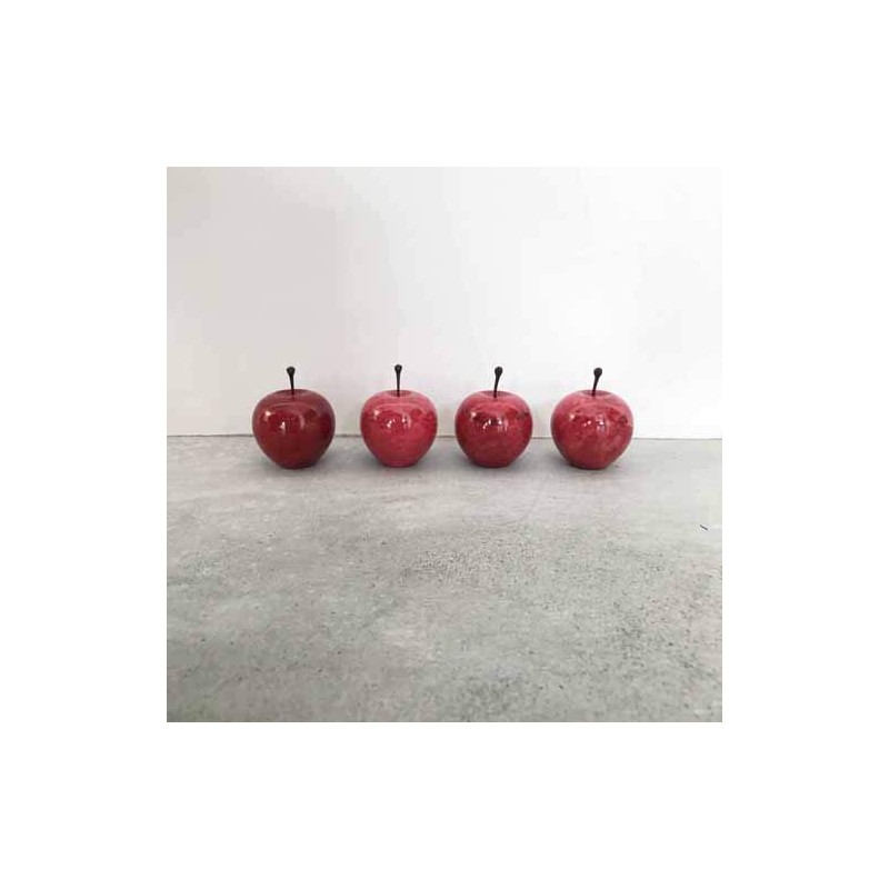 Marble Apple Small Marble Apple Small Red Interior Marble Paperweight