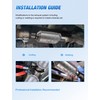 Nilight 2.25" Inlet/Outlet Catalytic Converter with O2 Port and Heat