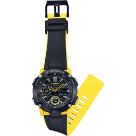 Casio Men's 52.00mm Quartz Watch with Black Analogue - Digital dial and Black Rubber Strap GA-2000-1A9ER