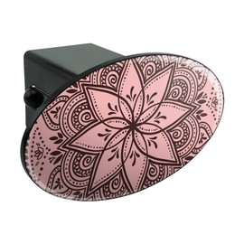 GRAPHICS & MORE Henna Flower Art Tattoo Marriage Oval Tow Trailer Hitch Cover Plug Insert