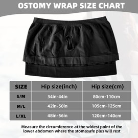 JDVBDNK Ostomy Support Garments, Hernia Support Garments, Ostomy Bag Covers for Women, Ostomy Wrap to Secure Colostomy Bags(Black,M)